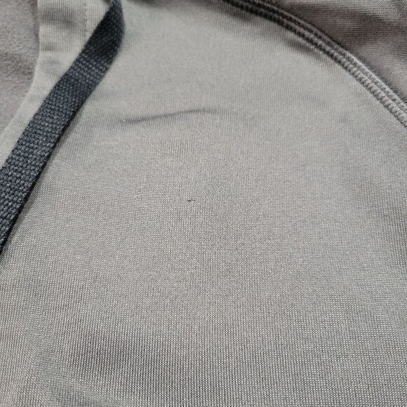 Under Armour Gray Scoop Neck Tie Waist Cozy Casual Athleisure Hooded Sweatshirt - Picture 6 of 9